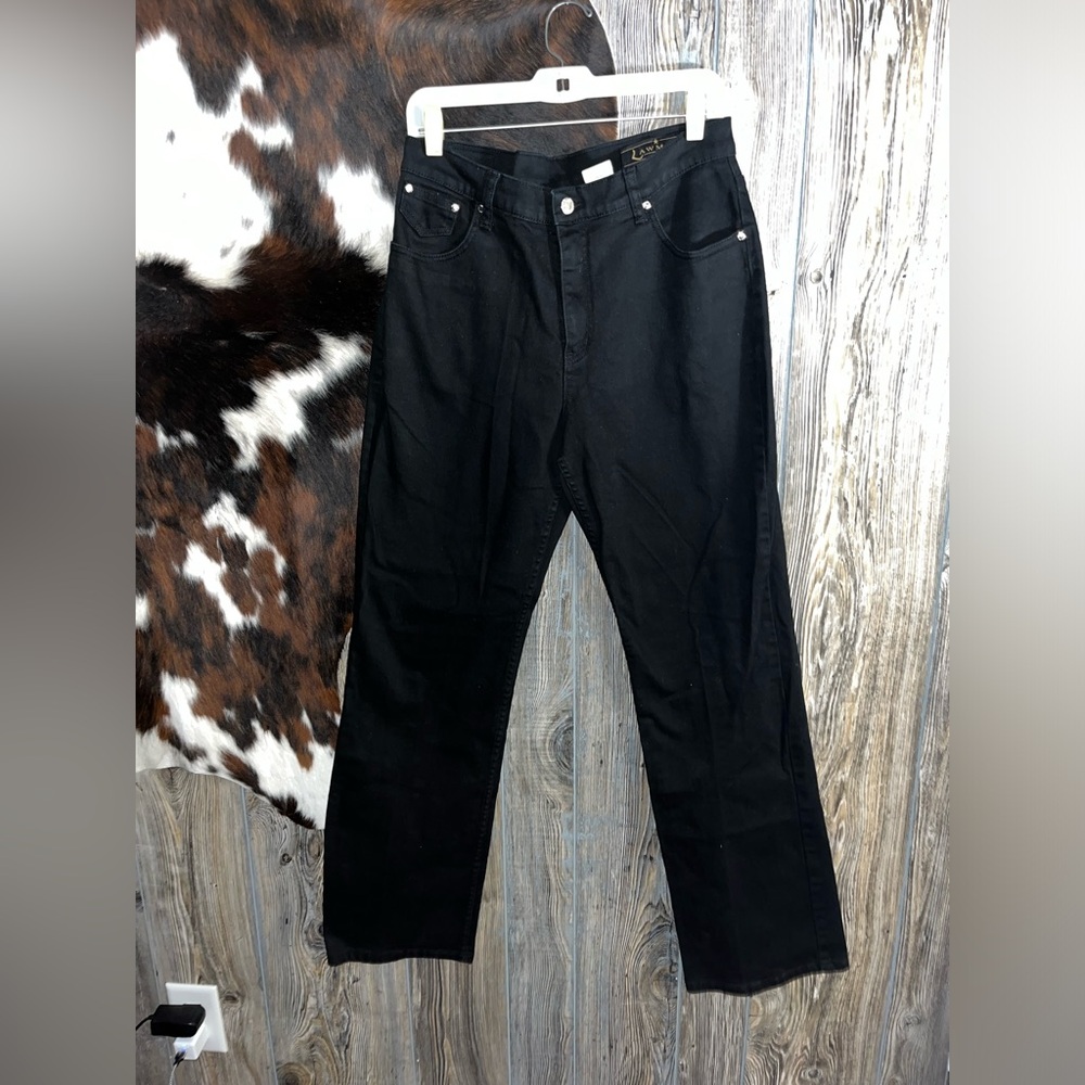 Lawman size 11/12 black rhinestone embelsihed bootcut jeans